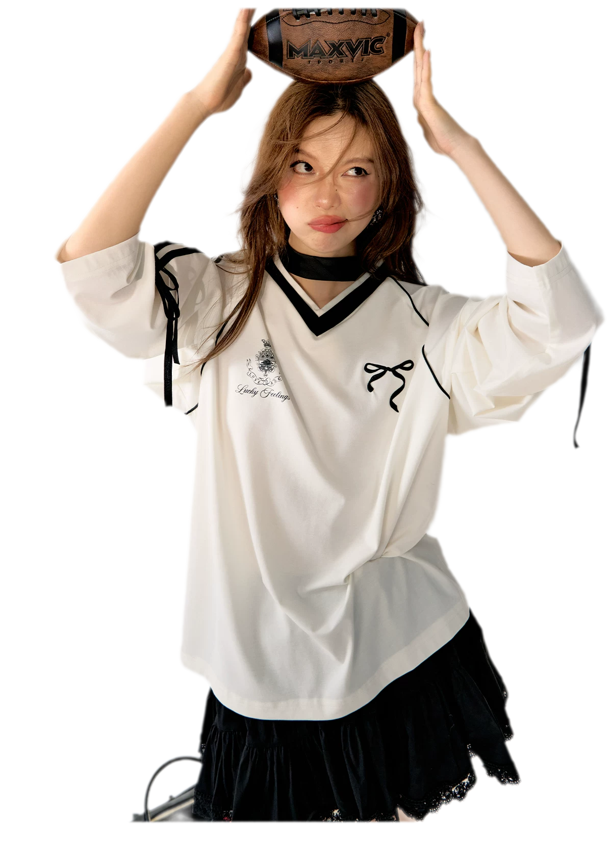 Blokette Jersey V-Neck Set