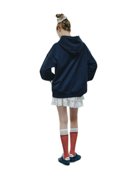 Embroidered Cotton Hooded Sweatshirt