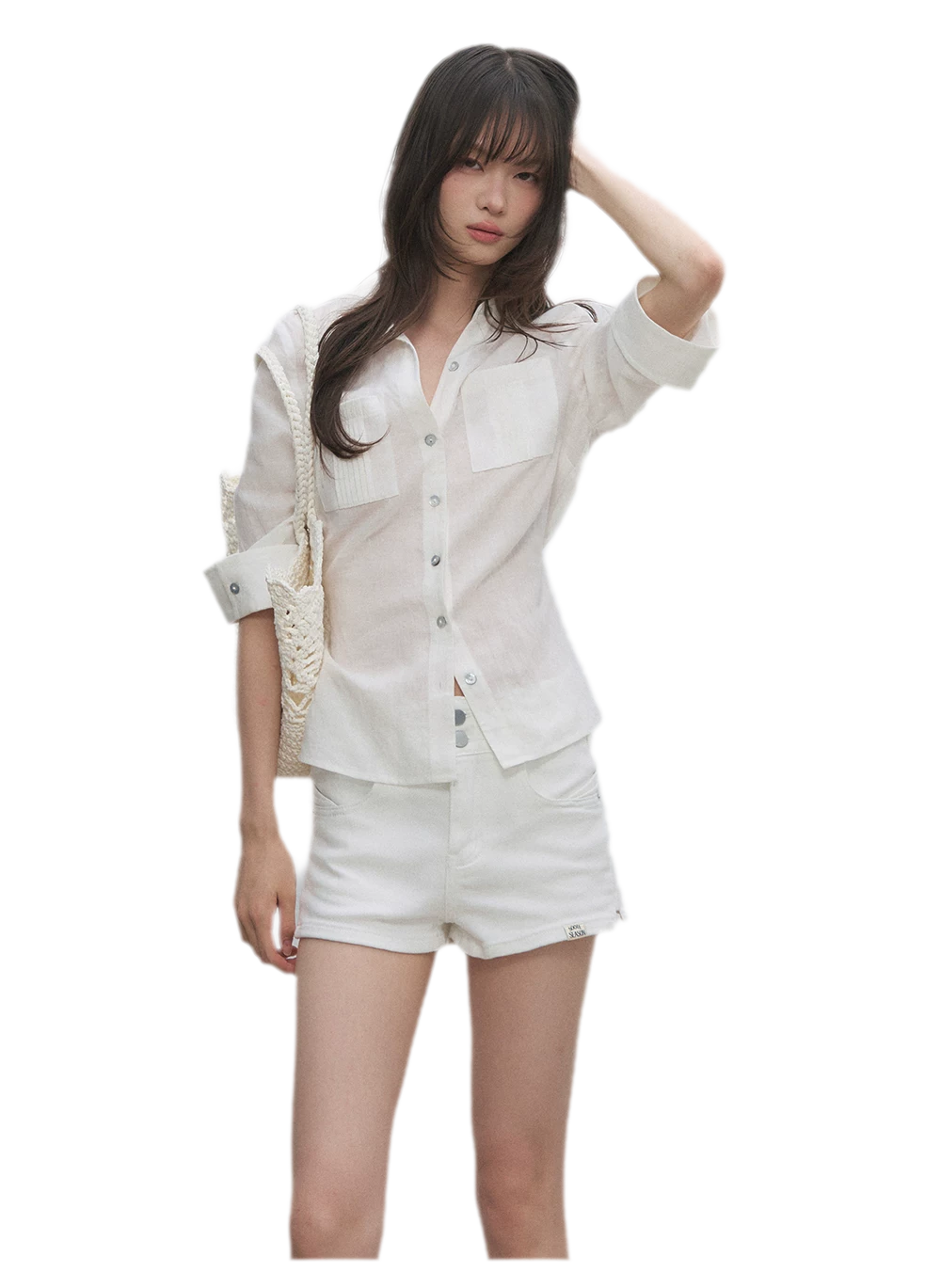 Tencel Linen Cinched Shirt