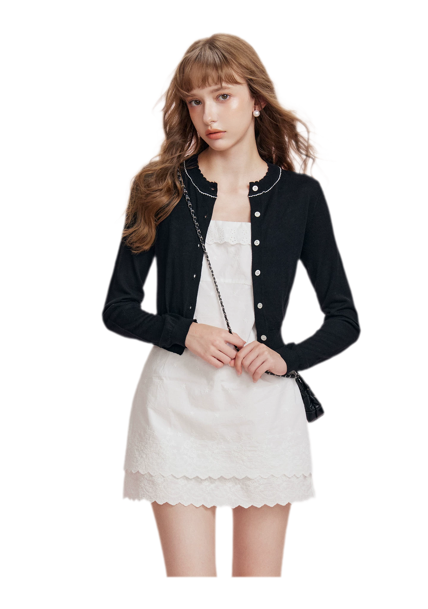 Cotton Embroidered Ruffle Dress