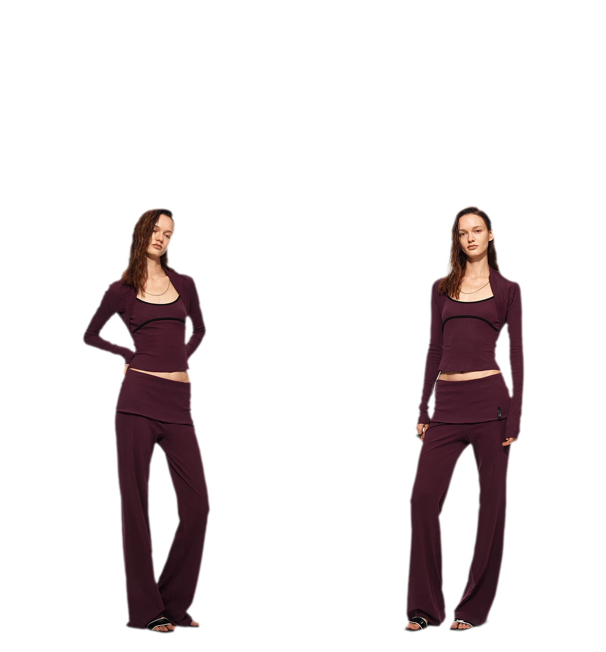 Contrast Cami Pants Set