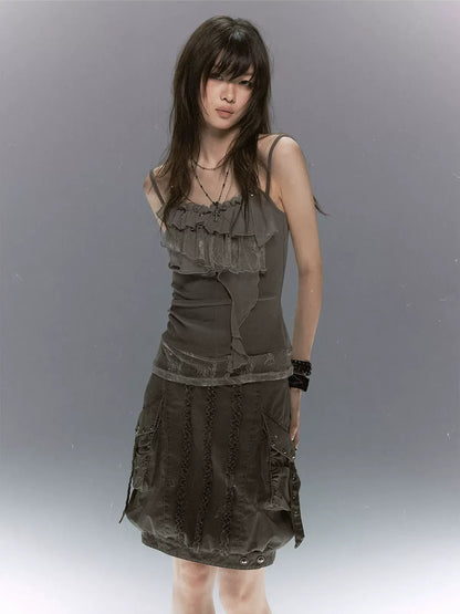 Tie Dye Beaded Lace Cami