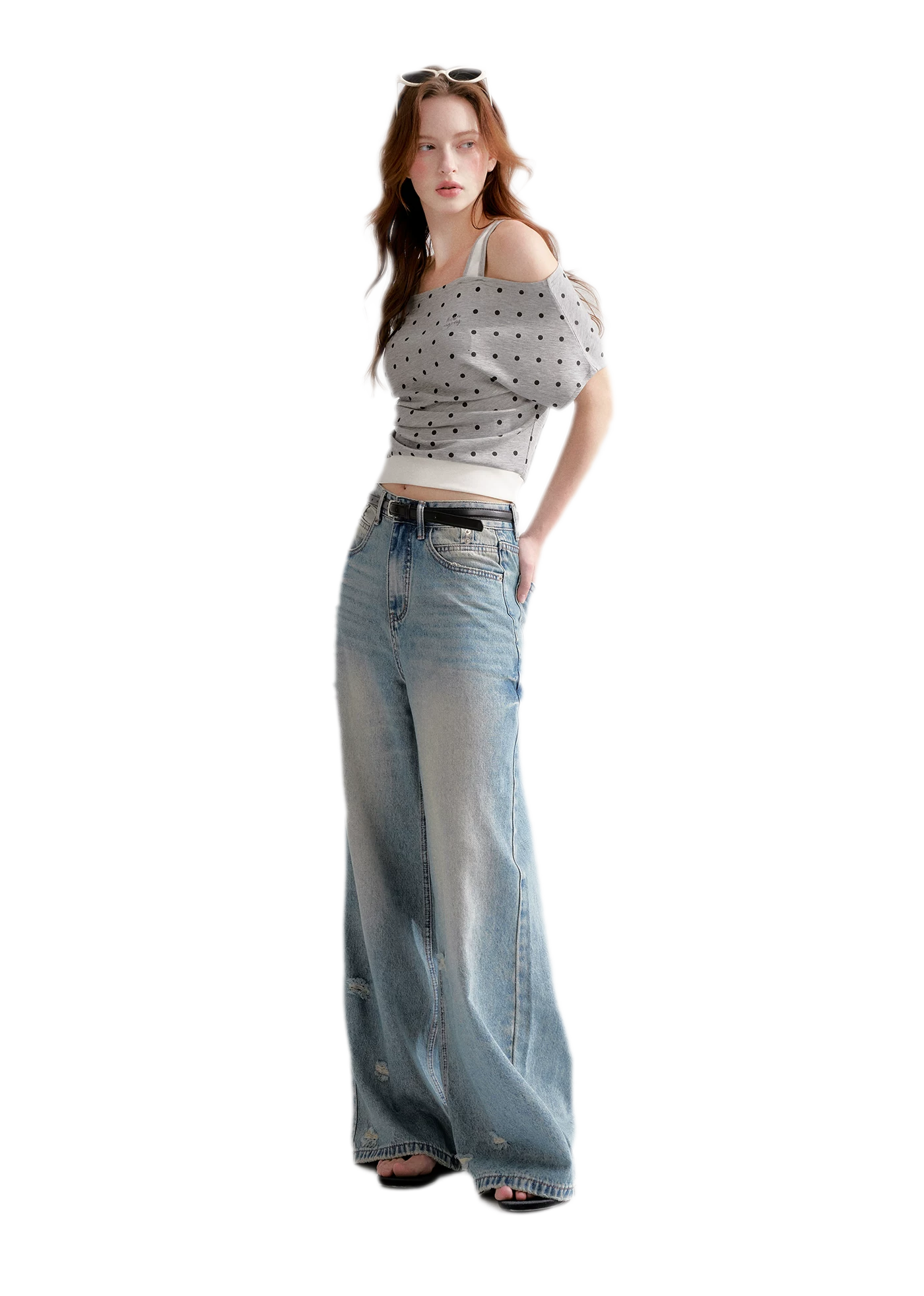 Polka Dot Layered T-Shirt