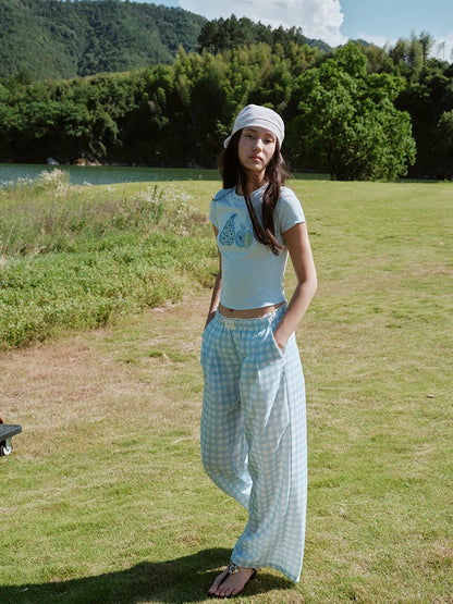 Lyocell Linen Wide-Leg Pants