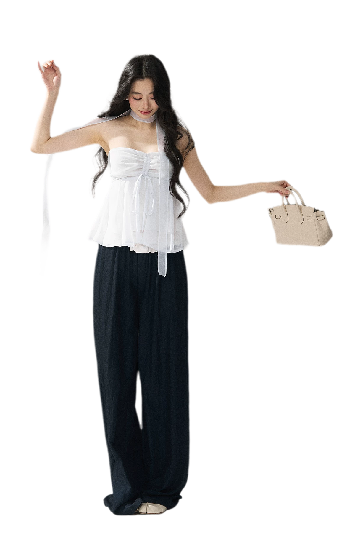 Halter Ruched Bustier Top