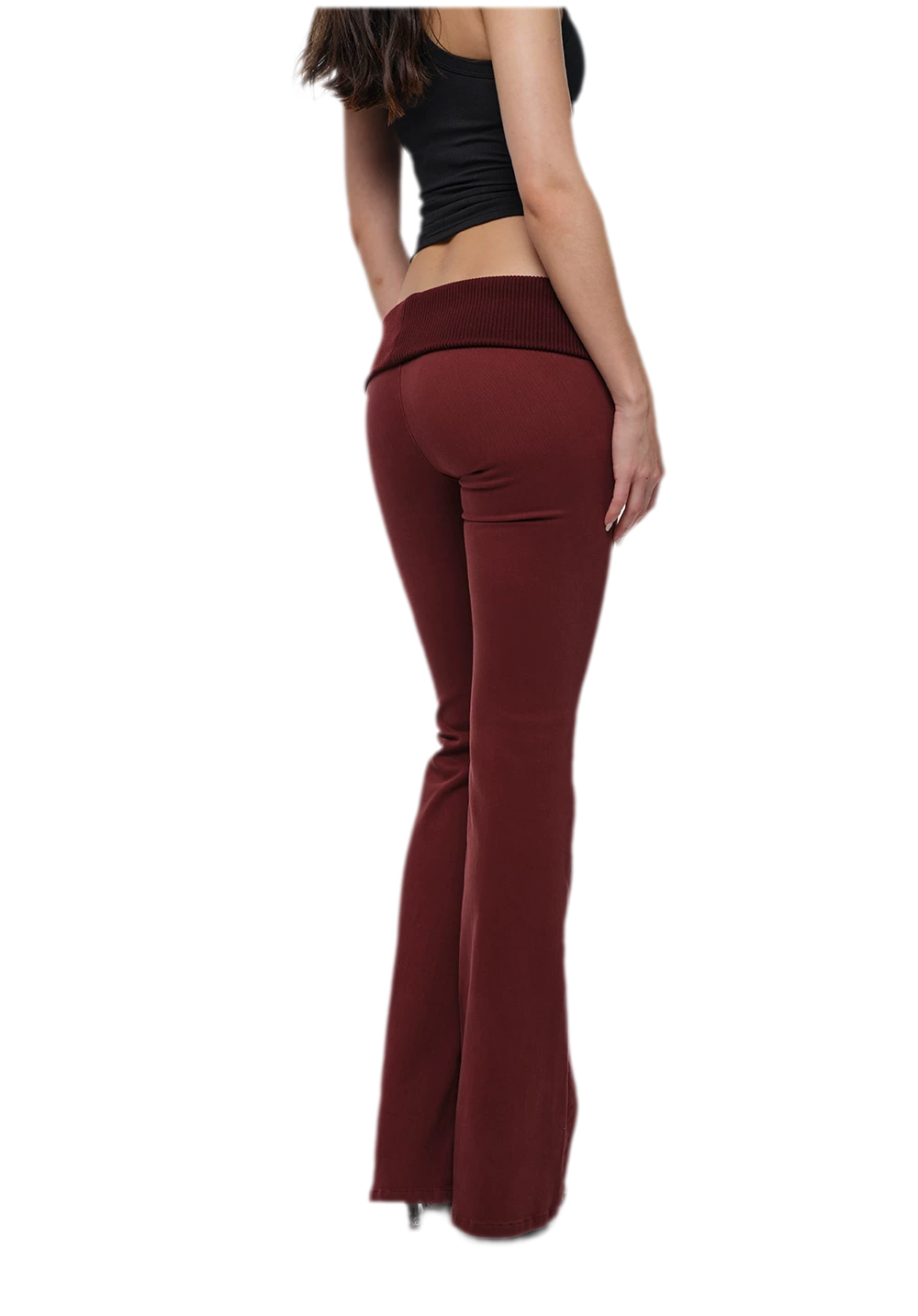Turn-Up Flared Jeans