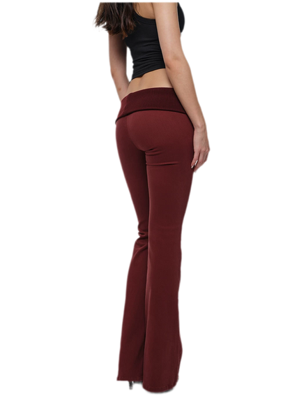 Turn-Up Flared Jeans