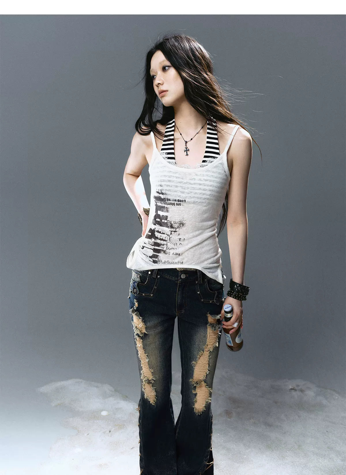 Dual Wear Print Halter Cami