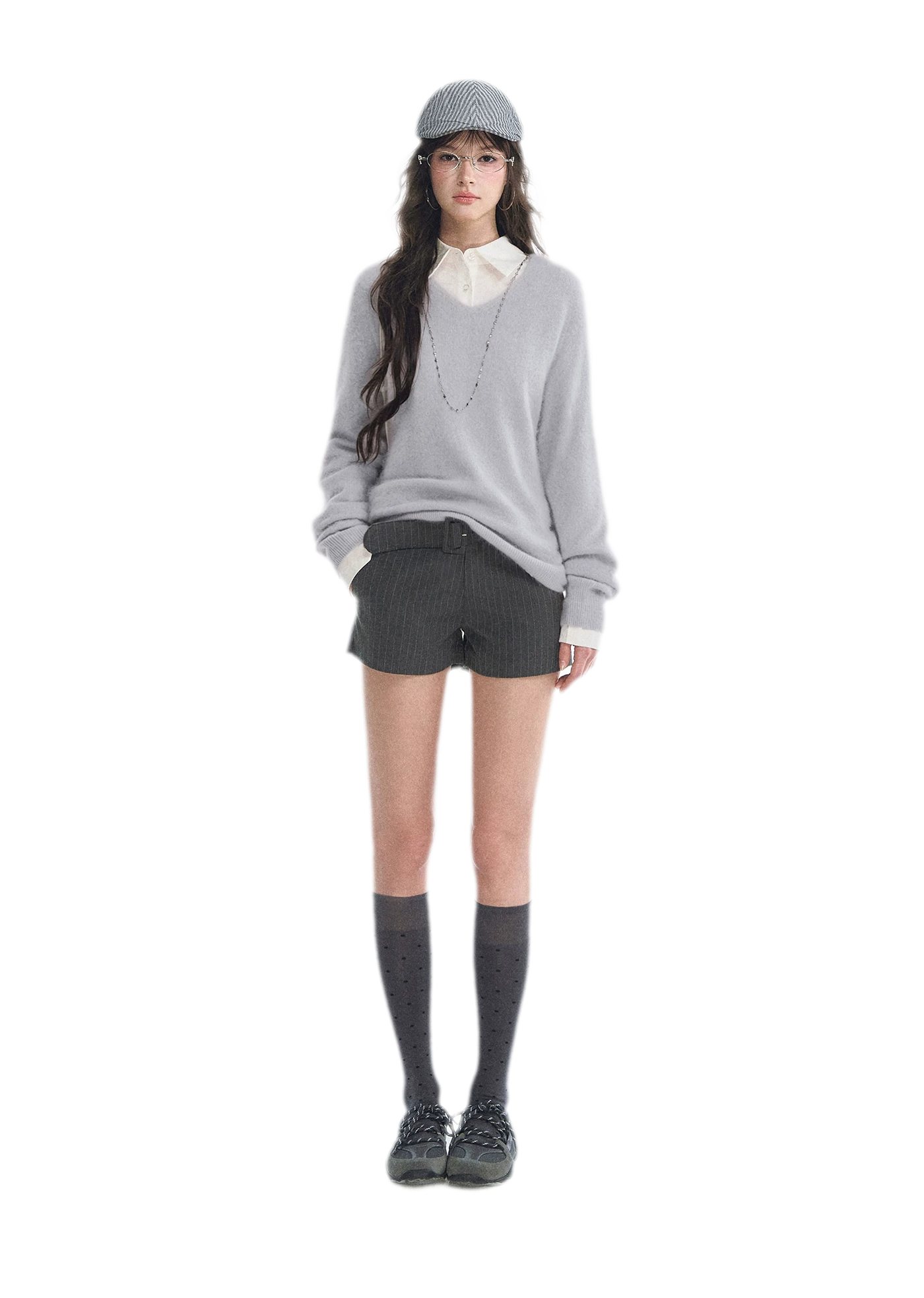 Brushed V-Neck Wool Sweater