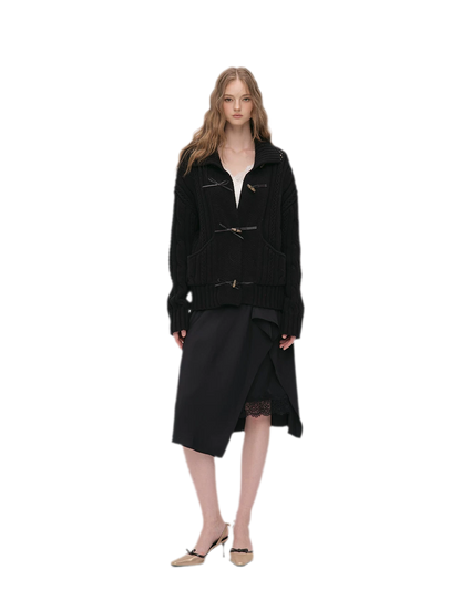 Silky Draped A-Line Skirt