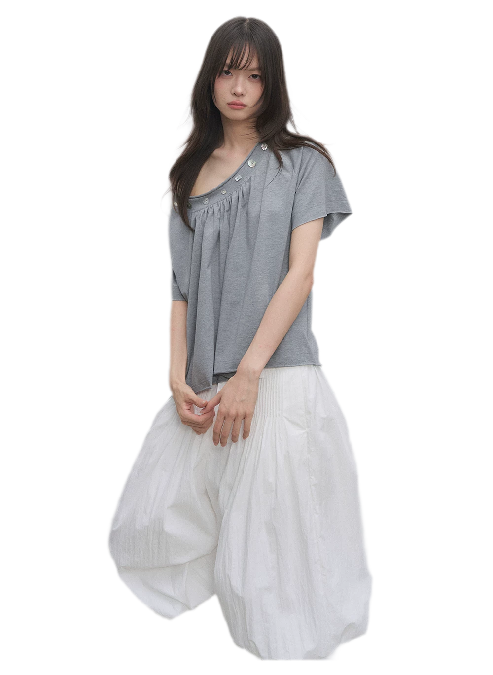 Modal Asymmetric Draped Top