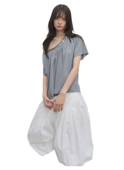 Modal Asymmetric Draped Top