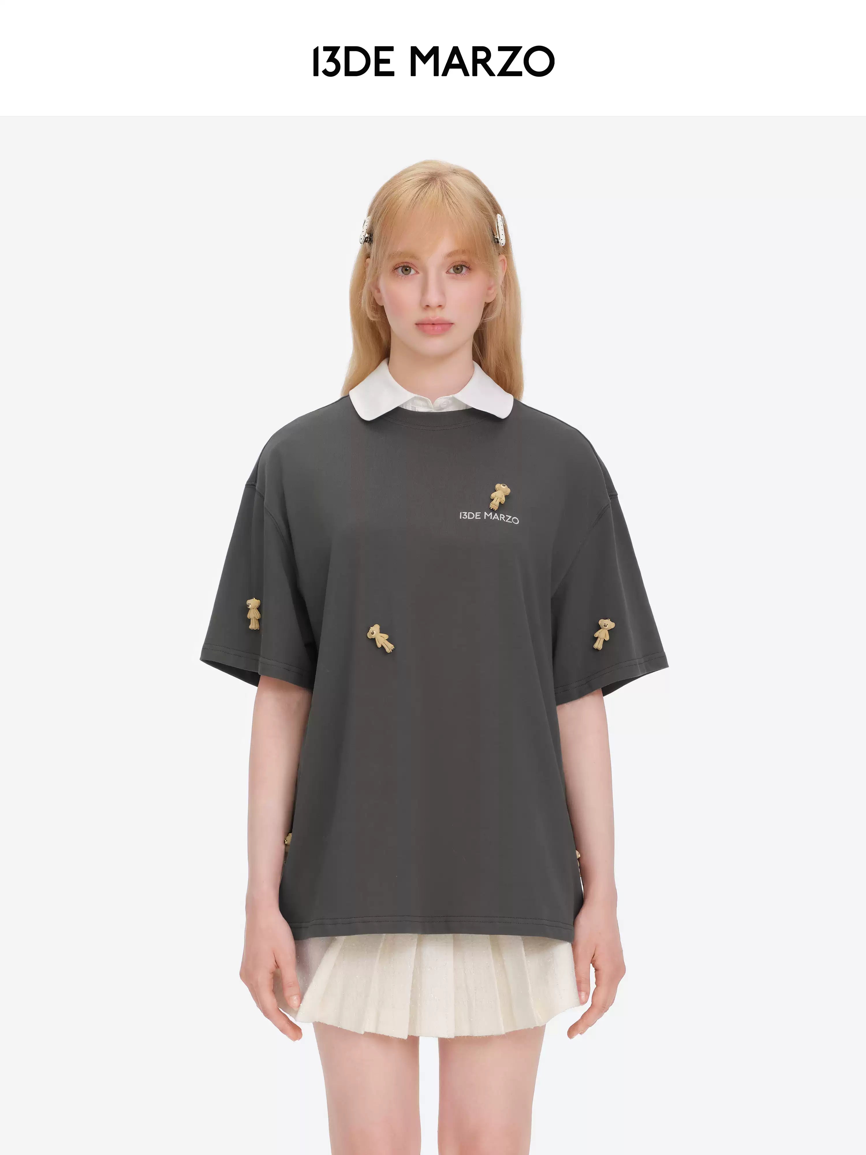 Unisex 2026 Spring/Summer Plush Bear T-Shirt