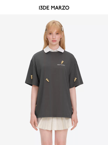 Unisex 2026 Spring/Summer Plush Bear T-Shirt