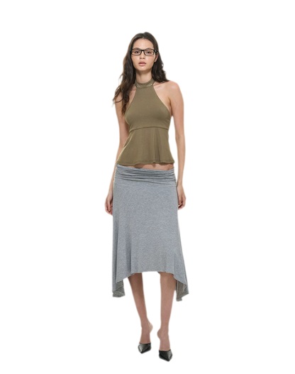 Modal Peplum Halter Top