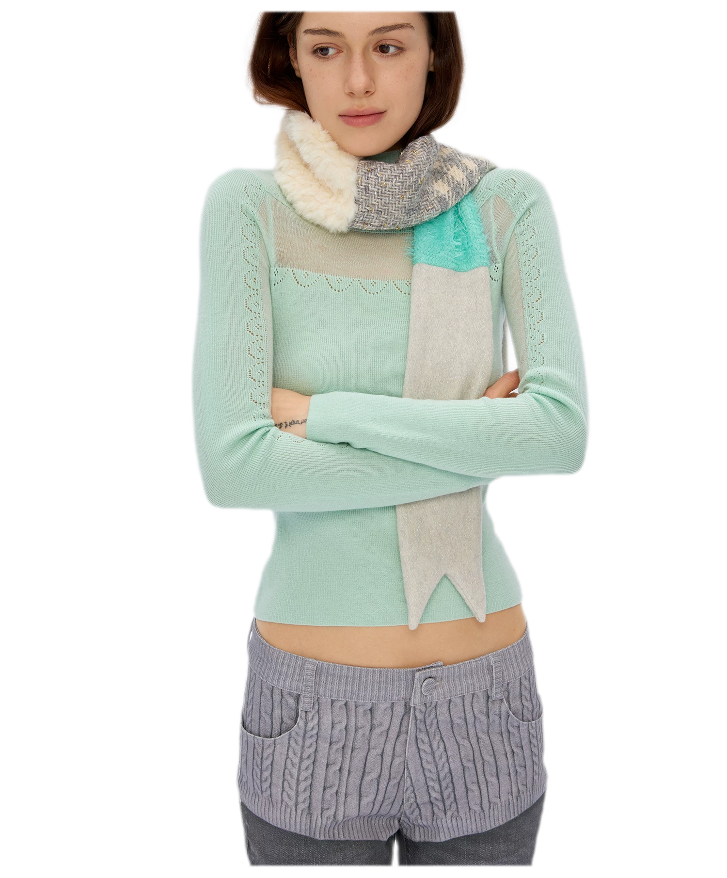 Wool Rib Knit Top