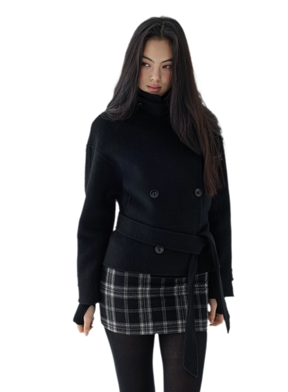 Double-Faced Wool Short Coat