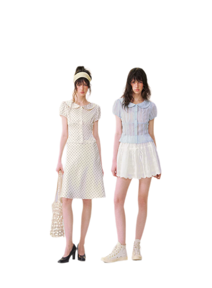 Lace Trim Puff Shirt