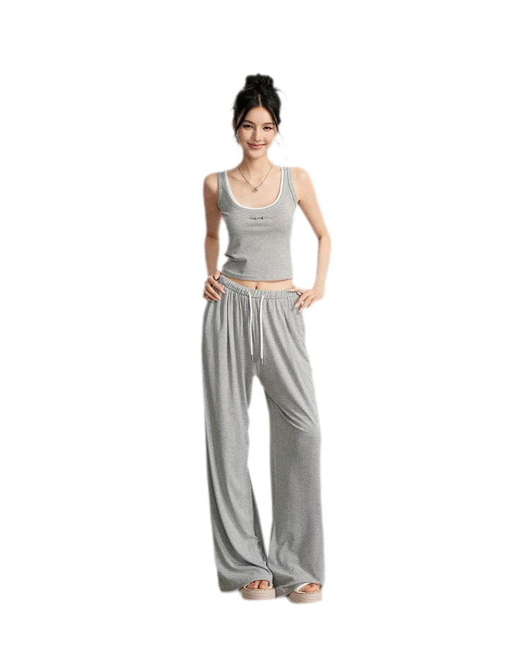 Striped U-Neck Set