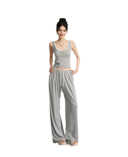 Striped U-Neck Set