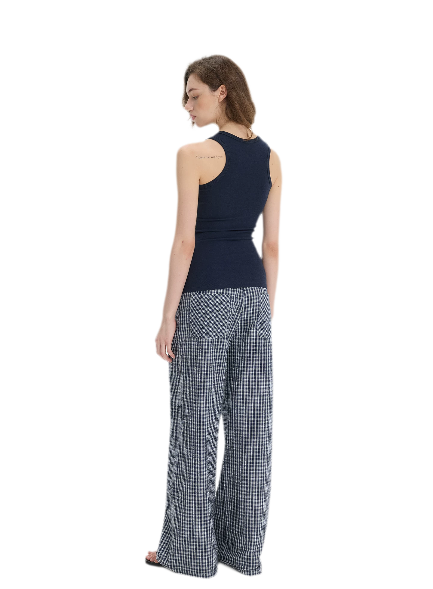 Ribbed Slim-Fit Henley Tank