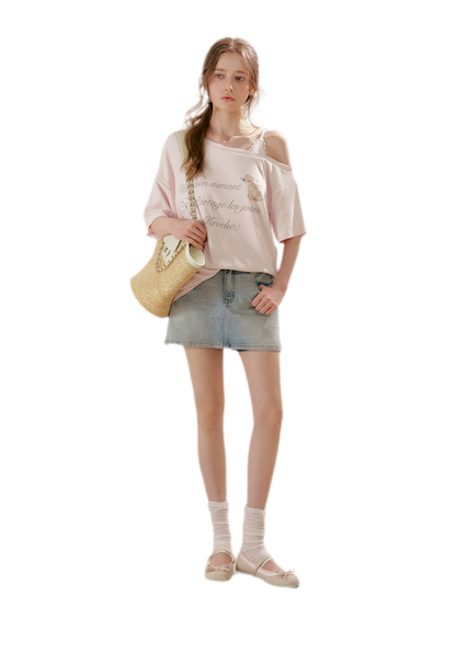 Lace Off-Shoulder Tee