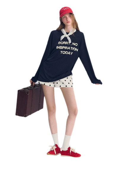 Lyocell Print Long Sleeve Top