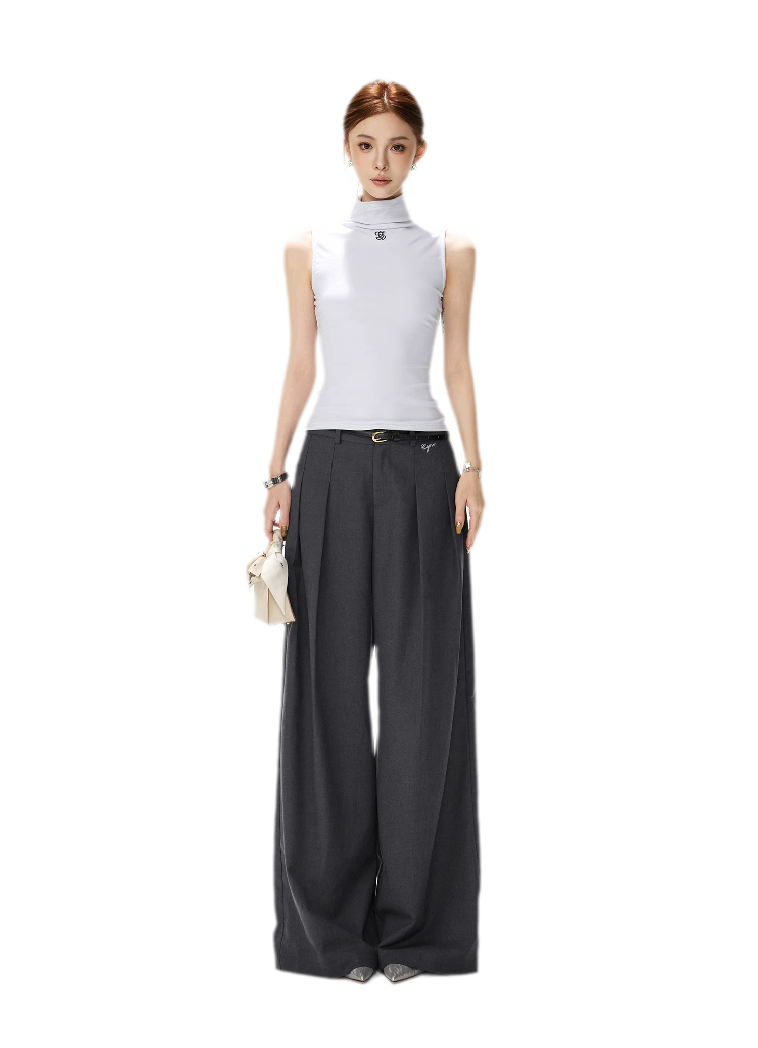 Haze Blue Slim Knit Top