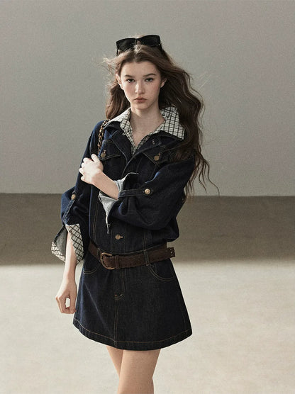 Stonewashed Denim Shirt Dress
