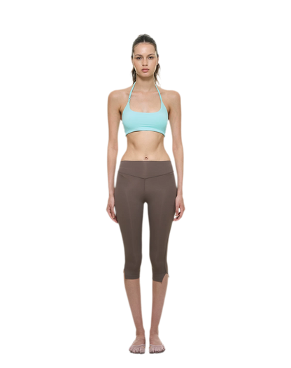 Bare-Feel Slit Capri Pants