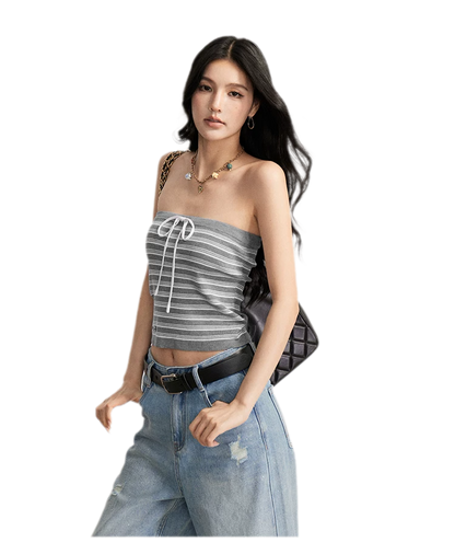 Striped Knit Bustier