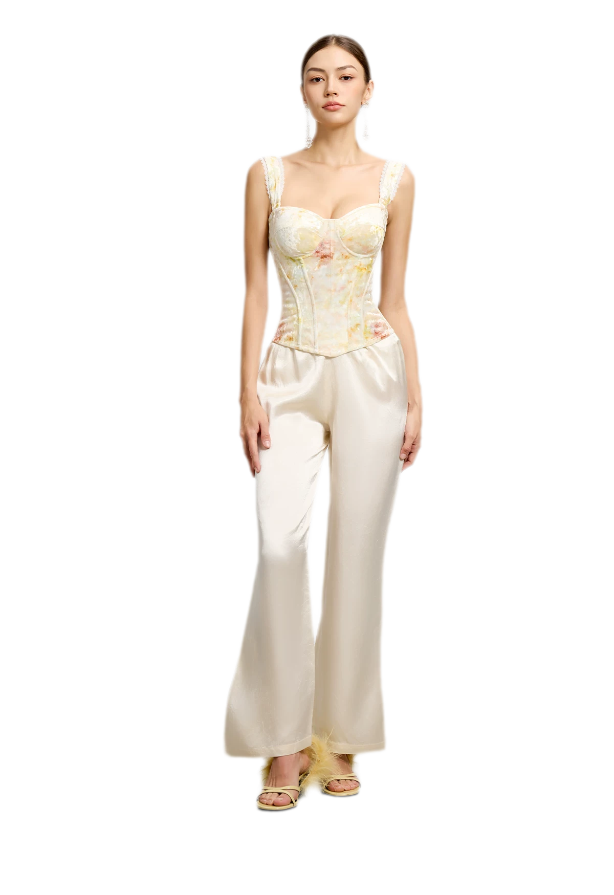 Jacquard Velvet Corset Cami