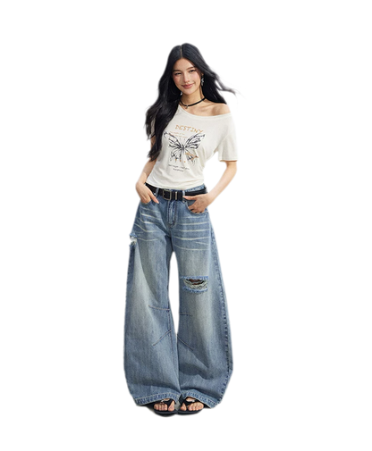 Butterfly Ruched Tee