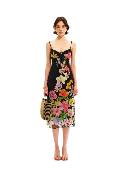 Hand-Painted Floral Camisole Dress