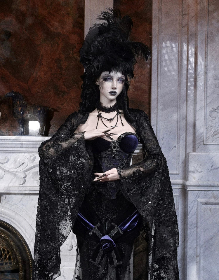 Rhinestone Velvet Gothic Corset