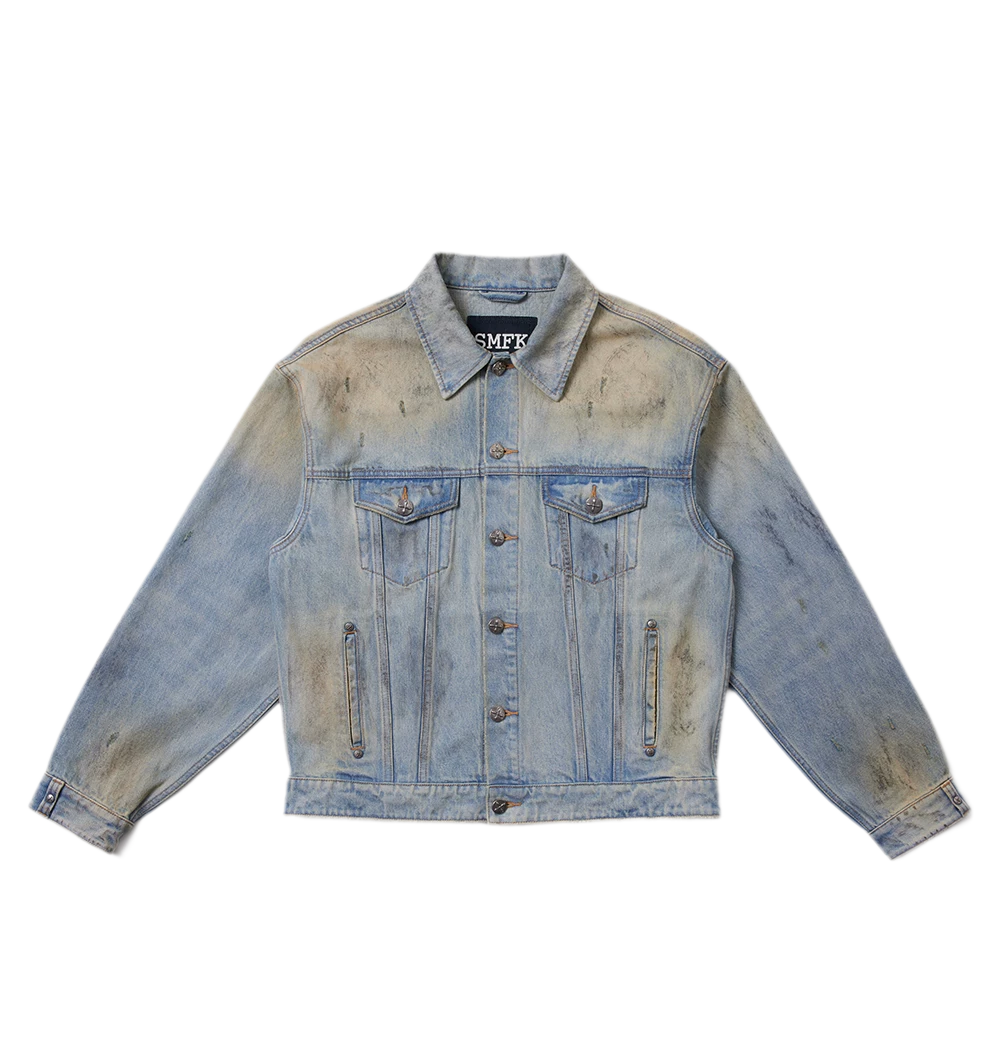 Cross Statue Denim Jacket