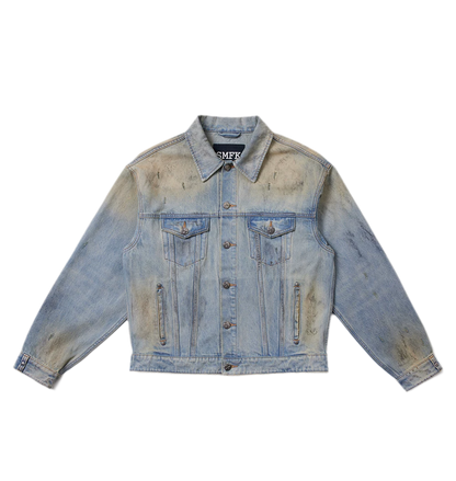 Cross Statue Denim Jacket