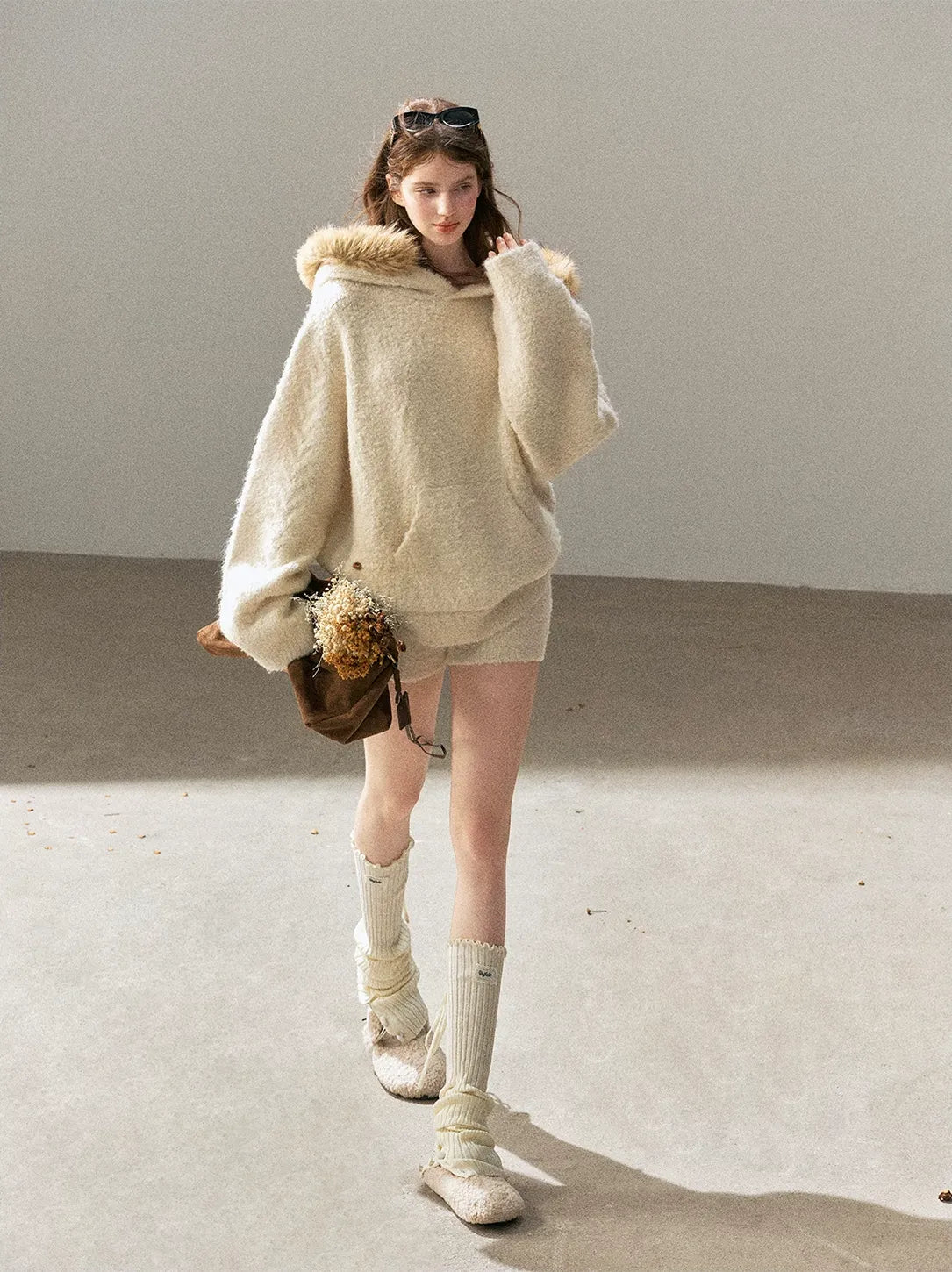 Loop Knit Hooded Set