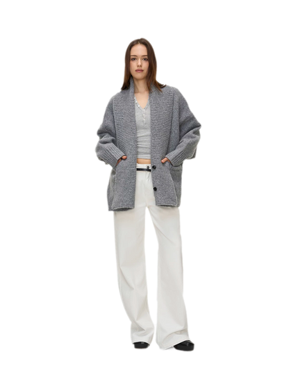 Dense Knit Shawl Cardigan
