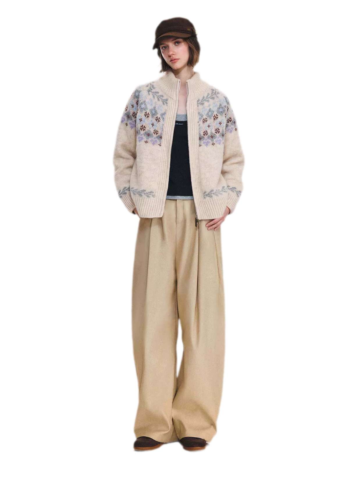Cardigan en maille jacquard Fair Isle