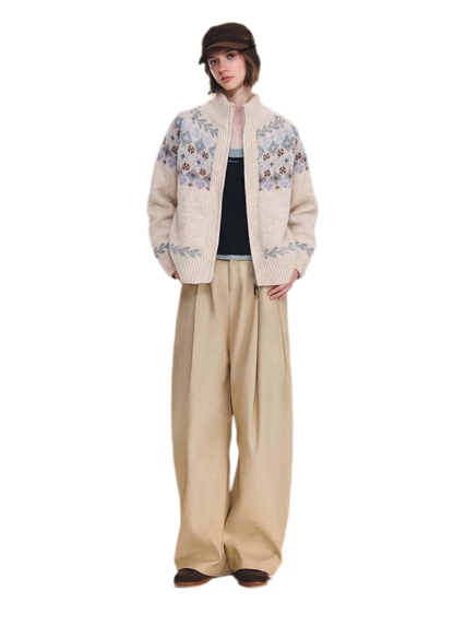 Cardigan en maille jacquard Fair Isle
