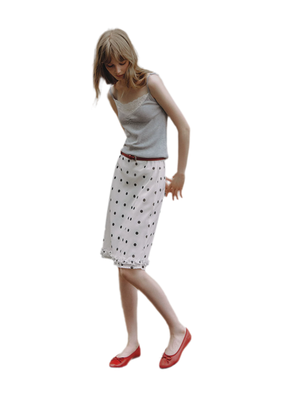 Lace Trim Knitwear Set