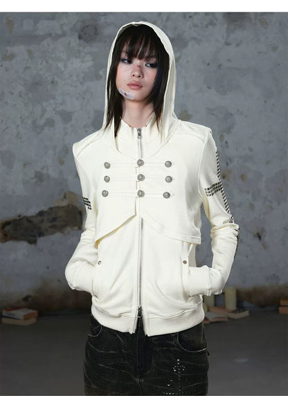 Metal Toggle Hooded Sweatshirt