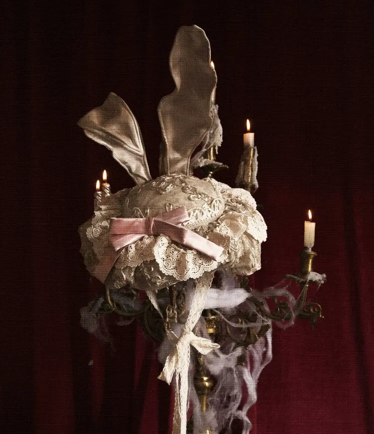 Vintage Lace Rabbit Ear Hat