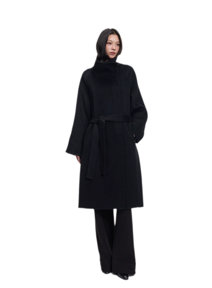 Double-Faced Wool Belted Coat