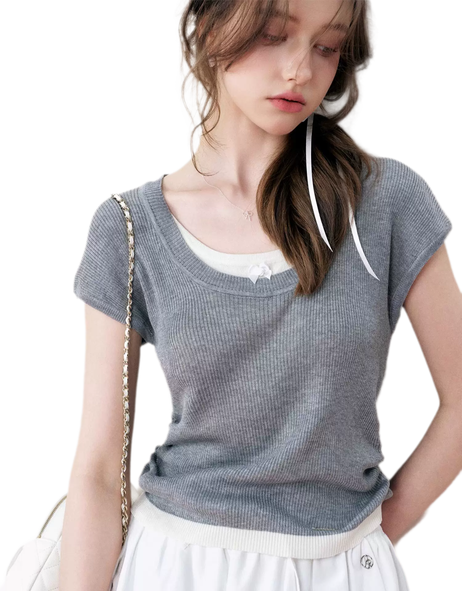 Ruched Layered T-Shirt