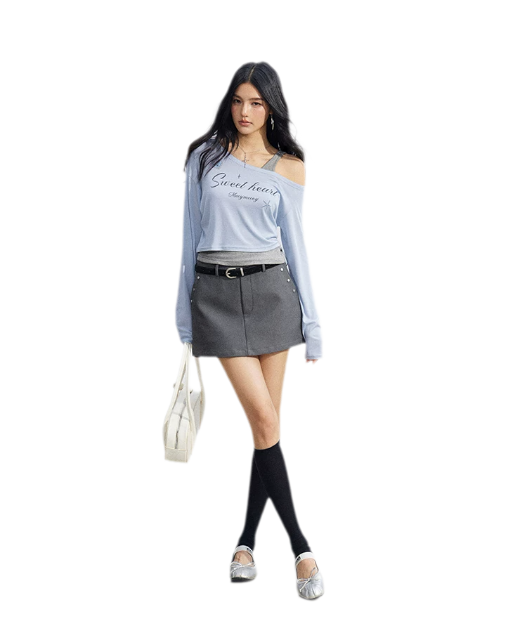 Layered One-Shoulder Top