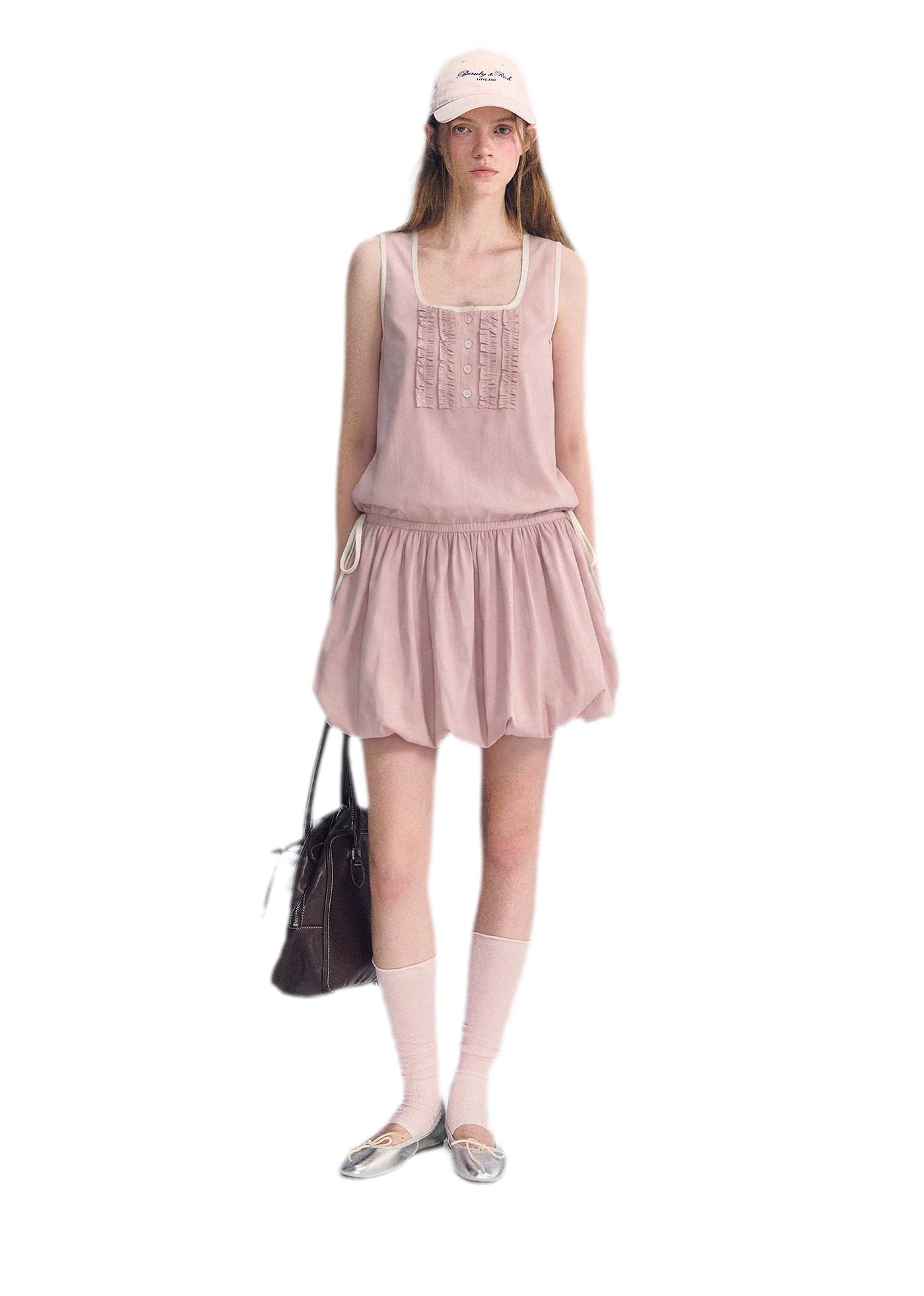 Ruched Lace Bubble Dress