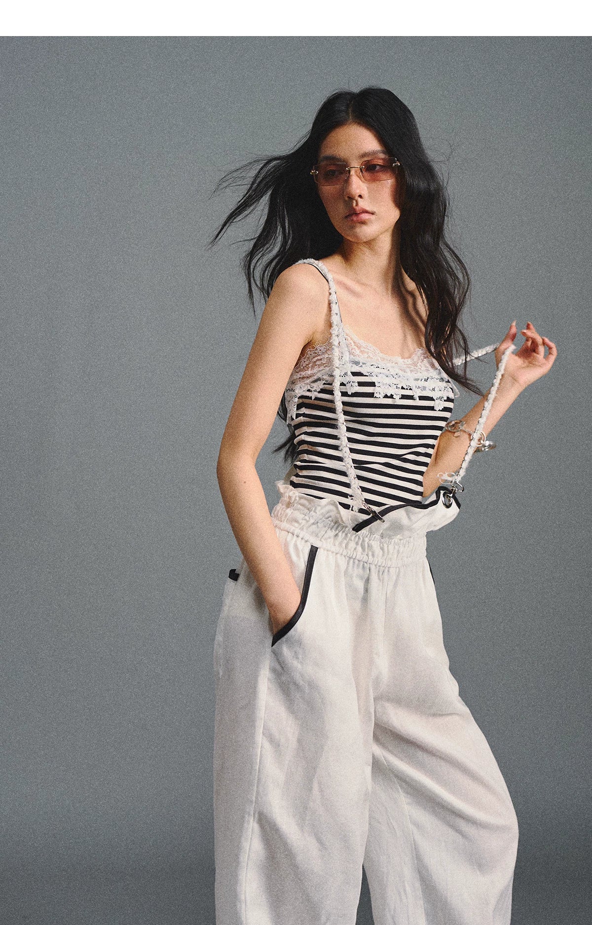 Striped Lace Camisole