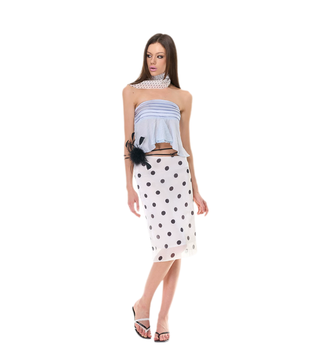 Textured Peplum Skirt Set